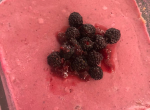 Una foto de Cheesecake de mora