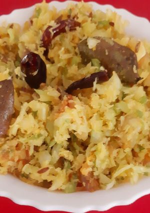 A picture of Cabbage Thoran.