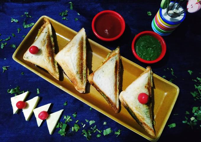 Simple Way to Make Homemade Veg cheese toast sandwich
