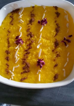 عکسی از دستور شله زرد
