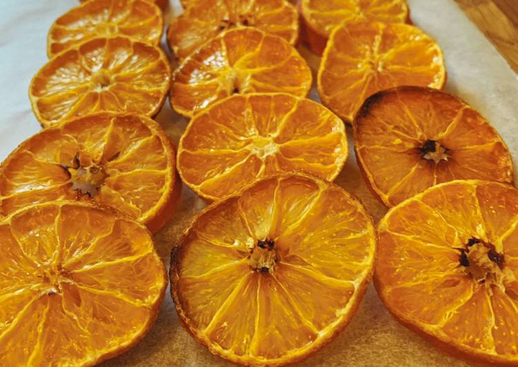 drying clementine slices