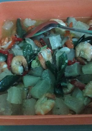 Foto resep Tumis kikil udang pedes