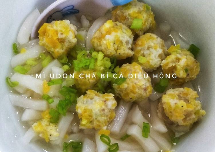 Mì Udon chả bí cá diêu hồng