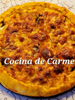 Foto principal de Tarta-quiche de pollo, setas y jamón
