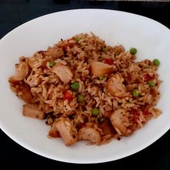 A picture of My Sausage, Barley, Quinoa & Wholegrain Rice with Veg 💛.
