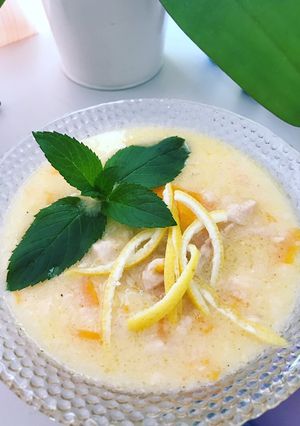 Görög citromos csirkeleves recept fotója