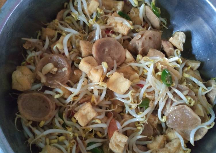 Tumis Toge Tahu dan Bakso