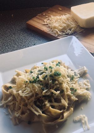 Una foto de Tagliatelle al champignon