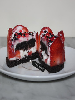 عکسی از دستور 🍓چیزکیک تک نفره توت فرنگی🍓