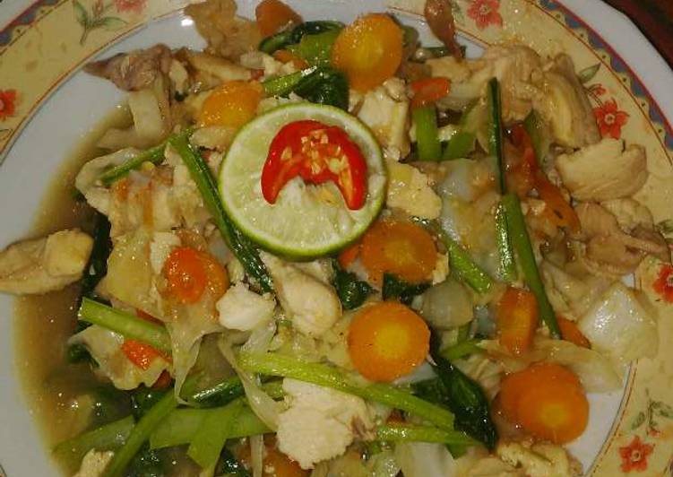 Resep CapCay Kuah + Ayam yang Menggugah Selera