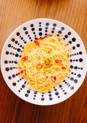 蒜頭辣椒義大利麵 的食譜成品照片