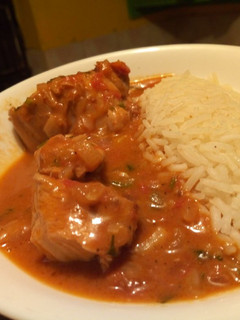 A picture of Peanut butter chicken.