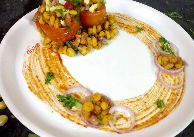 Baked tomato corn chatpata Recipe