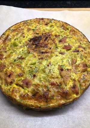 Une photo de Clafoutis poireaux lardons pomme de terre