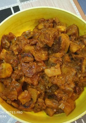 A picture of Raw Banana Bhaji.