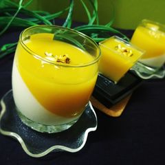 Mango Pudding Without Gelatin / Agar Agar A picture of Mango Pudding Without Gelatin / Agar Agar.