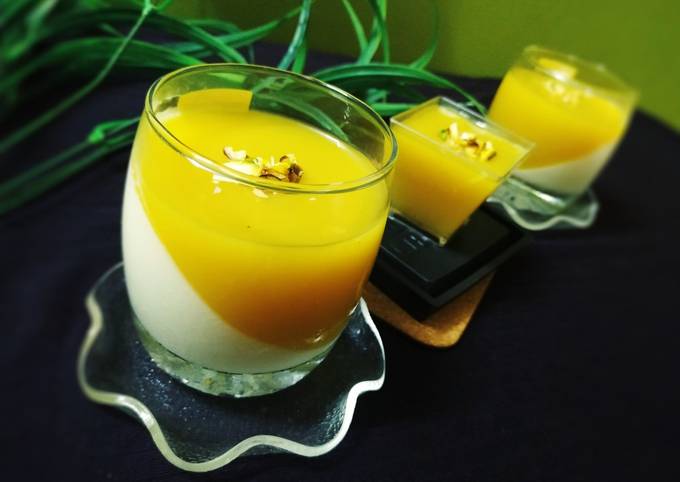 Simple Way to Prepare Homemade Mango Pudding Without Gelatin / Agar Agar