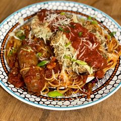 A picture of Eggplant Parmesan.