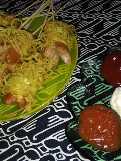Foto resep Sate Sosis mie gulung