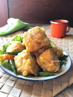 Foto resep Tahu Goreng Isi Ayam Suwir Jagung Manis (Tahu Coklat)