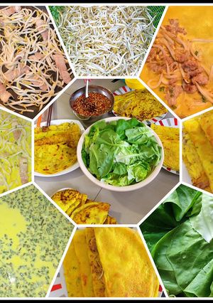 Hình của món Bánh xèo thịt.