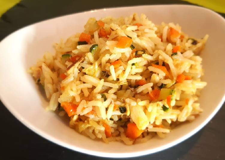 Arroz basmati con verduras y cúrcuma Receta de Disfruta cocinando con