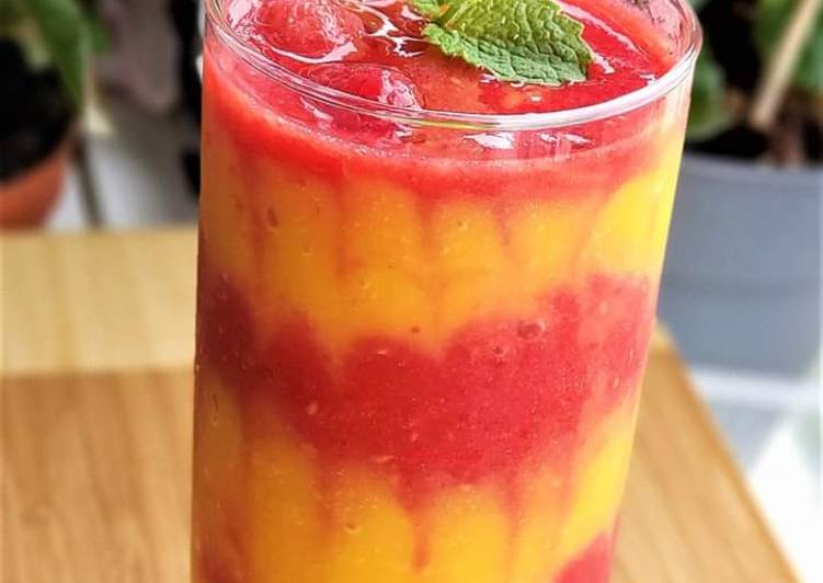 Easiest Way to Make Quick Mango Strawberry Cooler