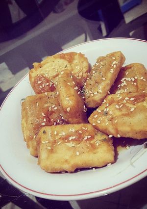 Foto resep Fried Tofu Glazed with Honey Ginger Sauce
