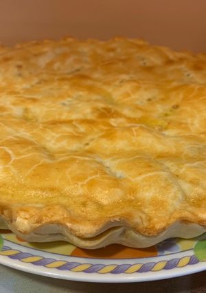 Una foto de Tarta de calabacín jamón y queso