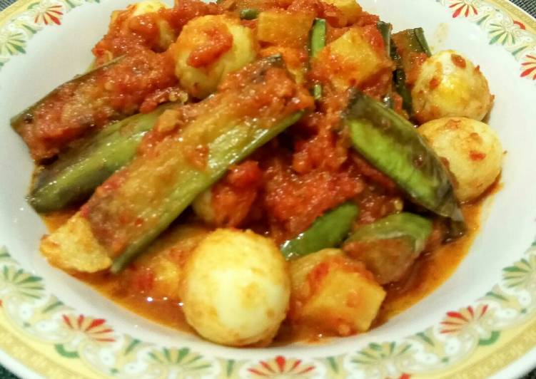 Terong puyuh kentang balado