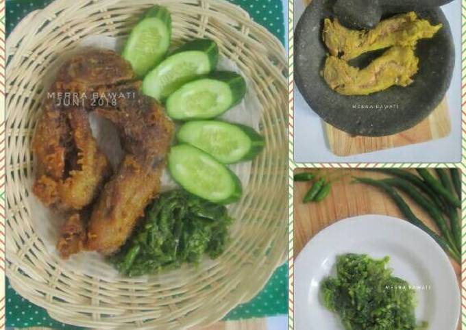 Kepala Ayam Gepuk dan Sambal Hejo