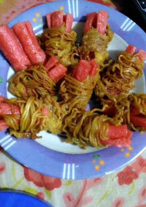 Foto resep Mie goreng gulung sosis