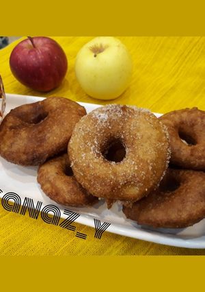 عکسی از دستور دونات سیب 🍎🍏