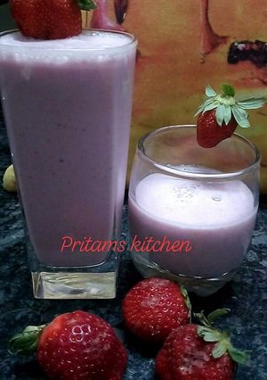 A picture of Strawberry shake.