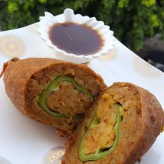 A picture of Vrat mirchi pakoda.