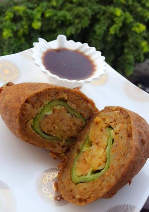 A picture of Vrat mirchi pakoda.