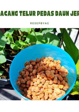 Foto resep Kacang telur pedas daun jeruk