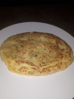 Una foto de Tortilla de calabacín y queso fresco (dieta)
