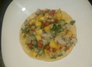 Una foto de Ceviche de coliflor vegetariano
