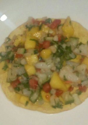 Una foto de Ceviche de coliflor vegetariano