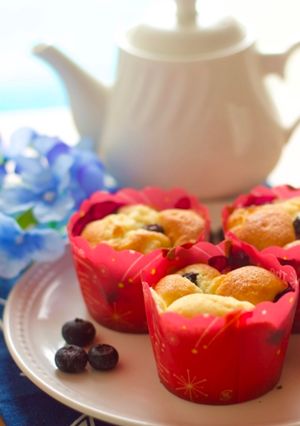 Foto resep Simple Blue berry cream chese cup cake