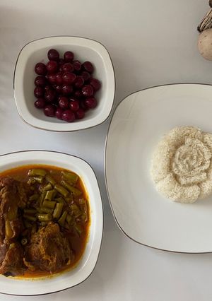 عکسی از دستور 🪻خورش لوبیا سبز 🪻