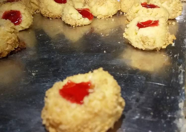 Oat thumbprint cookies