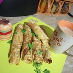 A picture of Spicy crepe paratha.