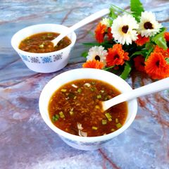 A picture of Hot and Sour Soup.