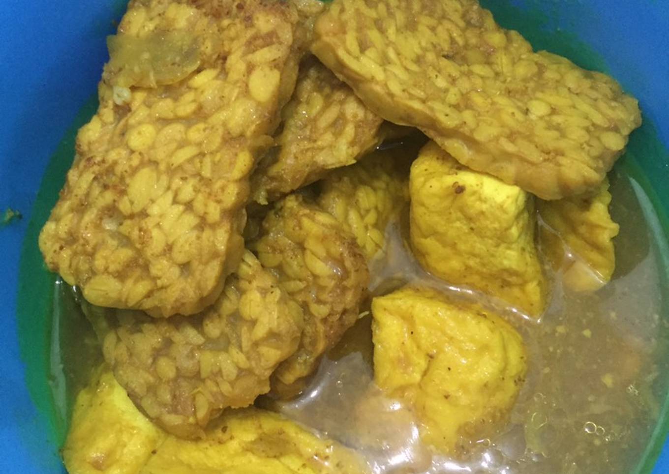 Masakan ala Rumahan Sayur Kuning Tahu Tempe tanpa santan