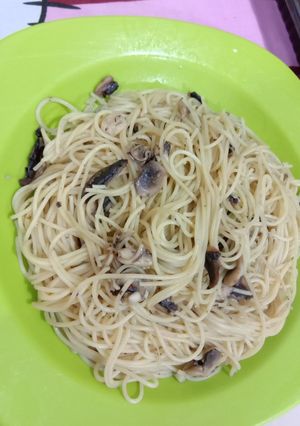 Foto resep Spageti aglio olio jamur