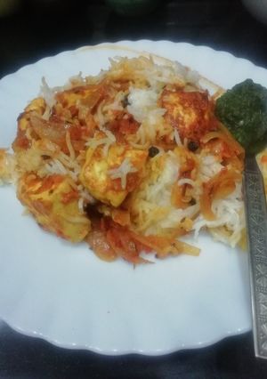 A picture of Paneer Biryani Dum.