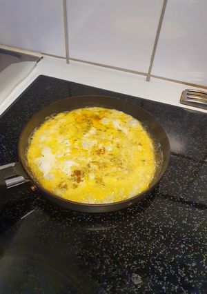 A picture of Fried egg with spice.