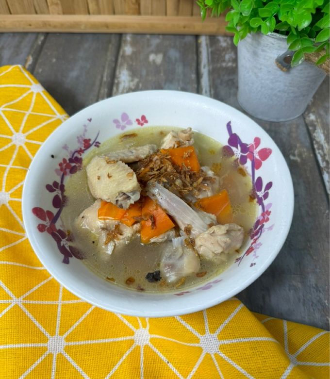 Gambar Sup ayam kampung simple